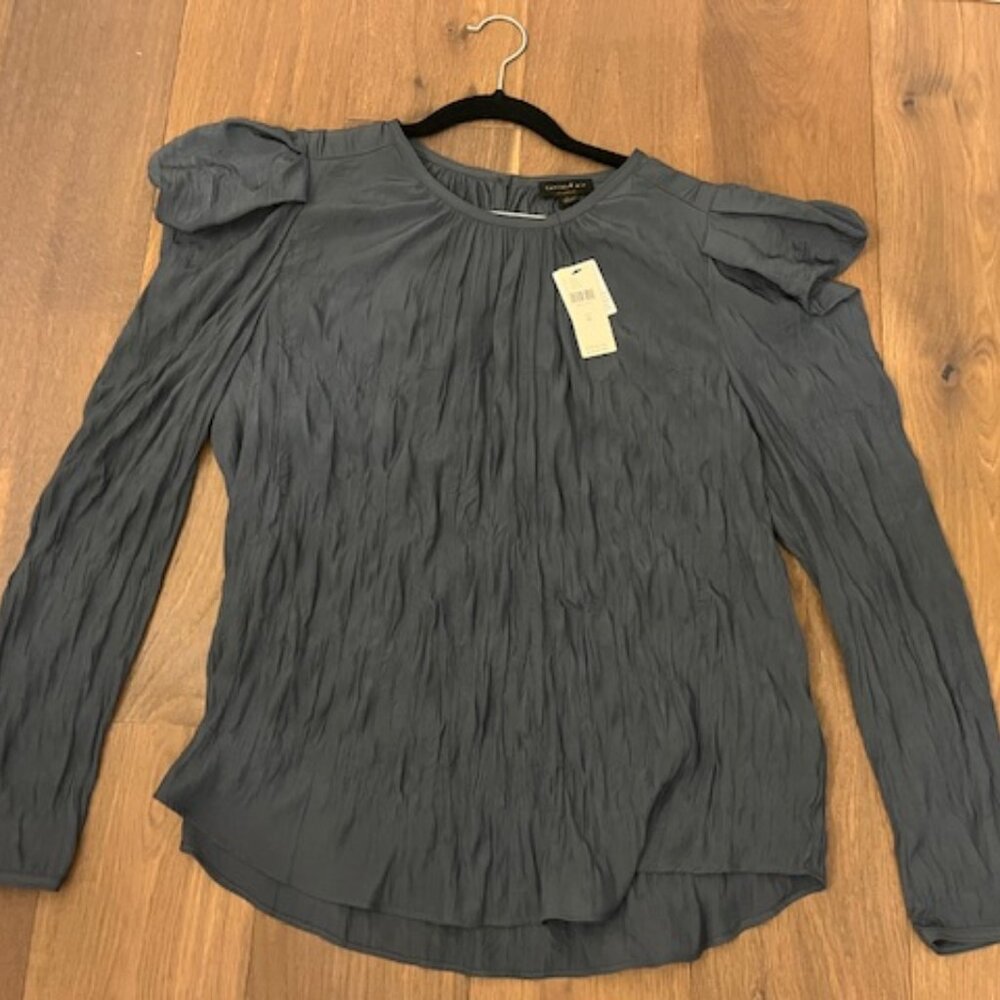 NWT Anthropologie Current Air puff sleeve blouse M
